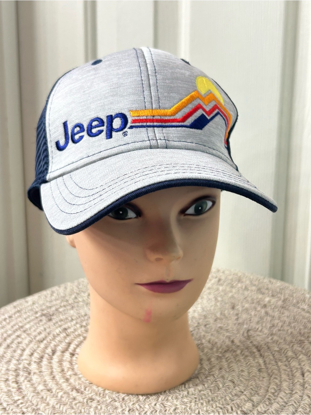 Official JEEP Mountain Stripe SnapBack Mesh Hat Cap Jedco